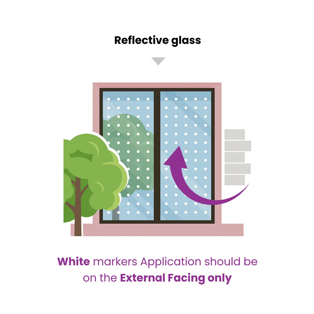 Feather Friendly Window-Strike Prevention Decals - 1 Roll